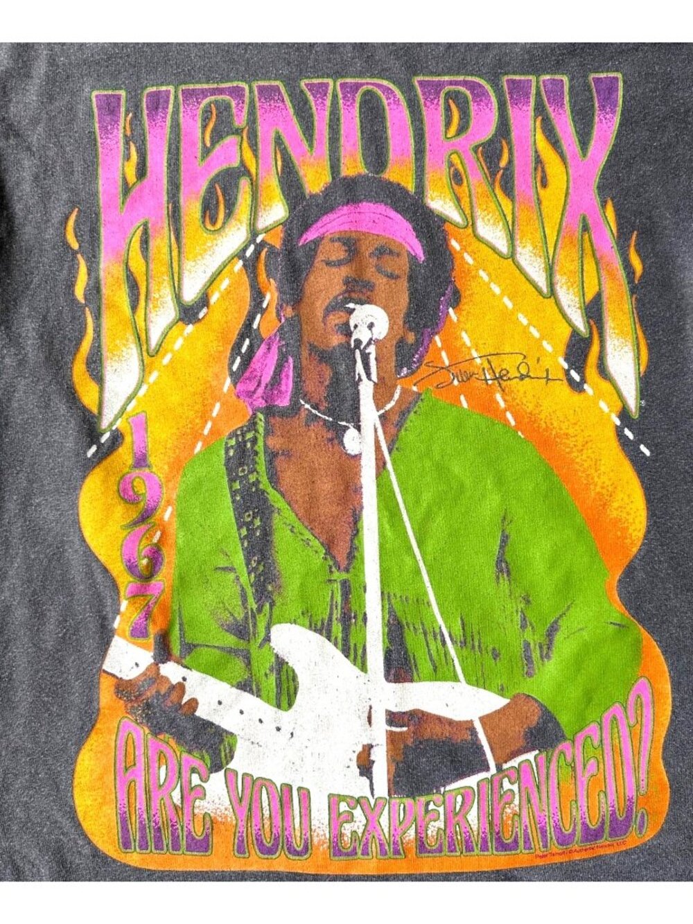 Authentic Jimi Hendrix Are You Experienced T Shirt Unisex Medium Gray Woodstock